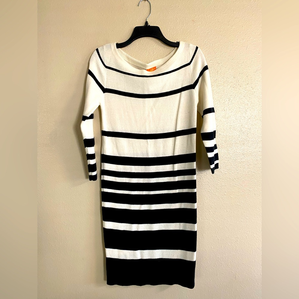 New Joe Fresh Sweater Dress- XS Black white striped